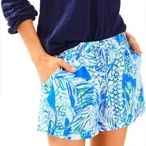 Lilly Pulitzer Size Small Katia Shorts Canopy Chaos Coastal Print EUC